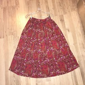Red Paisley skirt